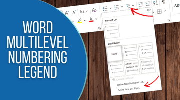 Word Multilevel Numbering Legend