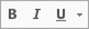 Bold, italic and underline formatting buttons in Microsoft Word Bold italic underline icons in Word Font group