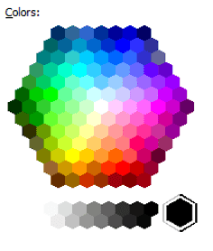 Custom color picker for precise table shading in Word More Colors dialog box in Word with custom color options