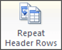 Repeat Header Rows feature for multi-page tables in Word Repeat Header Rows button in Word Table Tools Layout tab