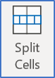 Split cells feature in Microsoft Word tables Split Cells button in Word table layout