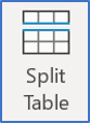 Split a table into two separate tables in Word Split Table button in Word layout ribbon
