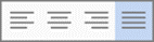 Align text horizontally within table cells Horizontal alignment icons in Word home tab