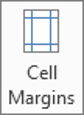 Adjust padding inside table cells with cell margins Cell Margins button in Word table layout